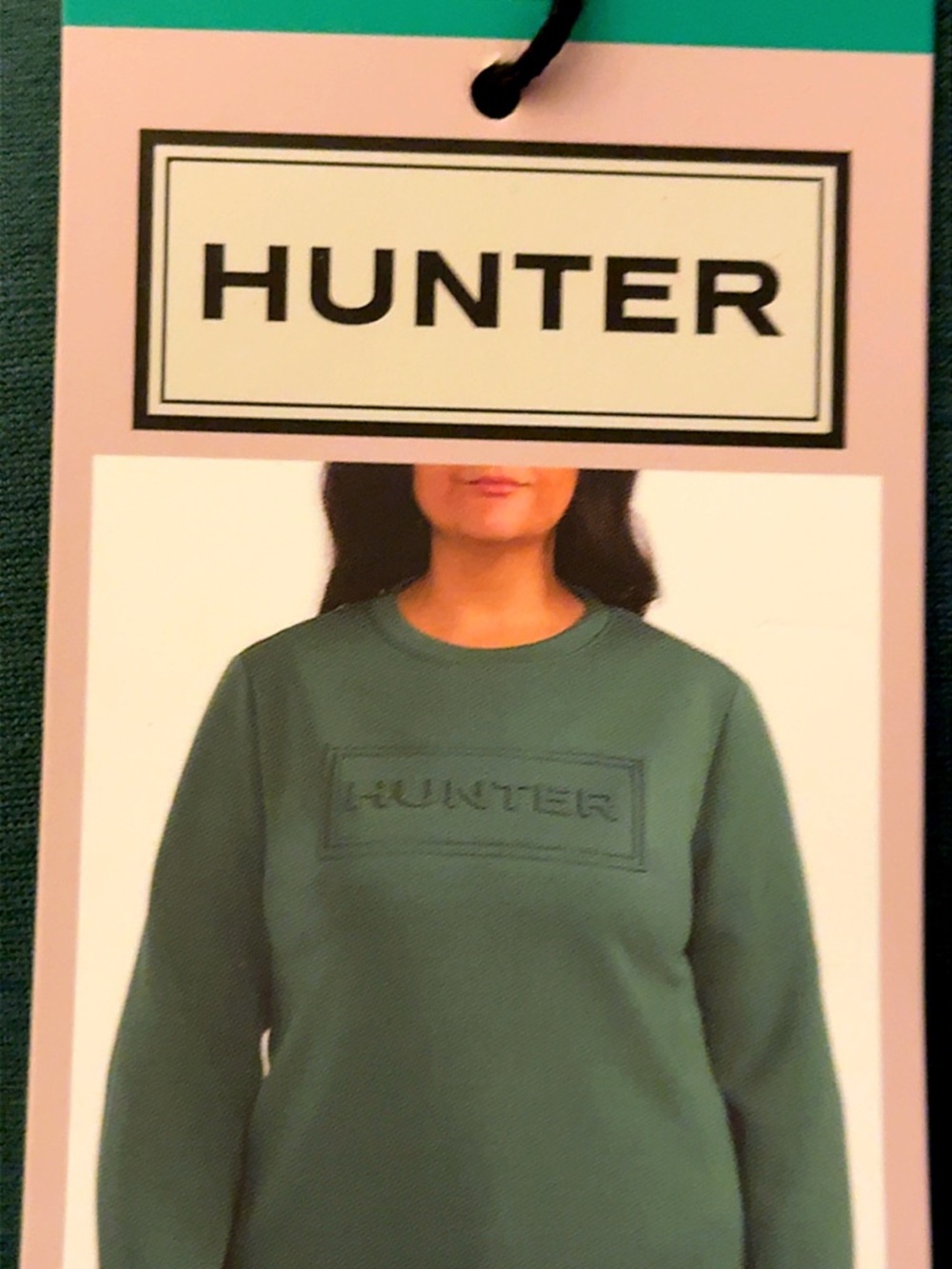 Hunter Embossed Green Crewneck Sweatshirt - Picture 4 of 6